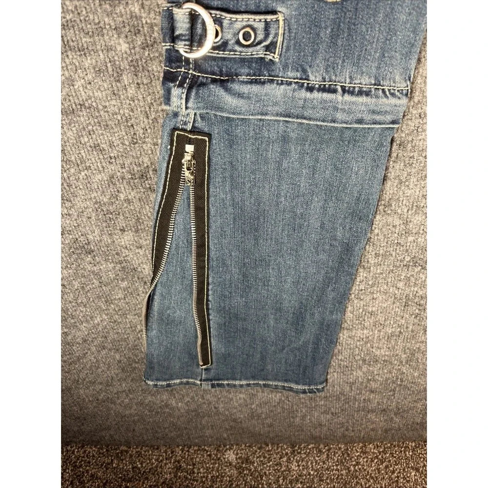 NWT Tripp NYC DS4966 Low Rise Grommet Zipper Punk Goth Denim Jeans Indigo - Picture 7 of 15